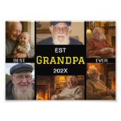 Best Grandpa Ever Photo Collage Foto Afdruk (Voorkant)