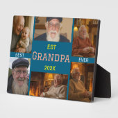 Best Grandpa Ever Photo Collage Fotoplaat (Zijkant)