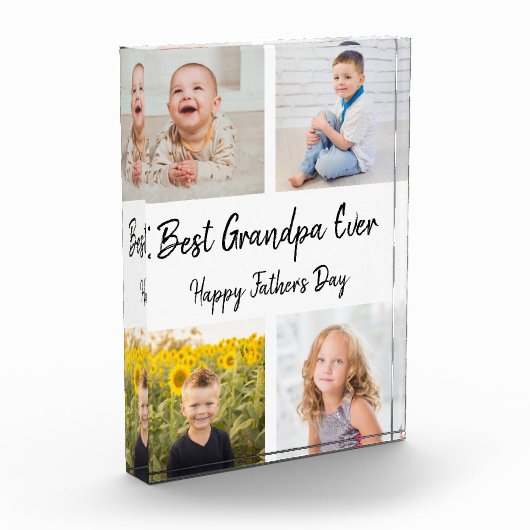 Best Grandpa Ever Photo Collage Vaderdag Fotoblokken (Links)