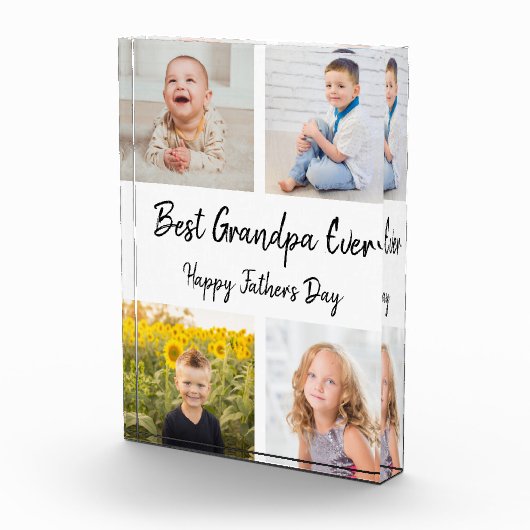 Best Grandpa Ever Photo Collage Vaderdag Fotoblokken (Rechts)