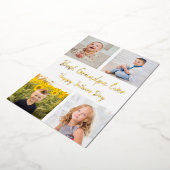Best Grandpa Ever Photo Collage Vaderdag Kaart (Gedraaid)