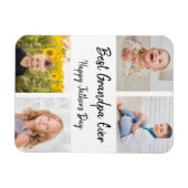 Best Grandpa Ever Photo Collage Vaderdag Magneet (Horizontaal)