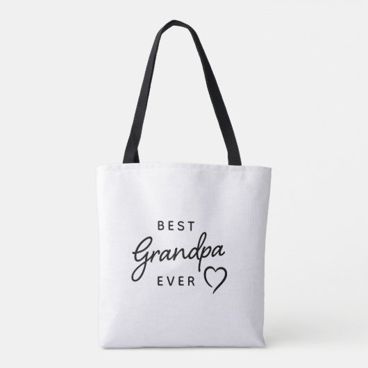 Best Grandpa Ever Photo Est. Year  Tote Bag (Achterkant)