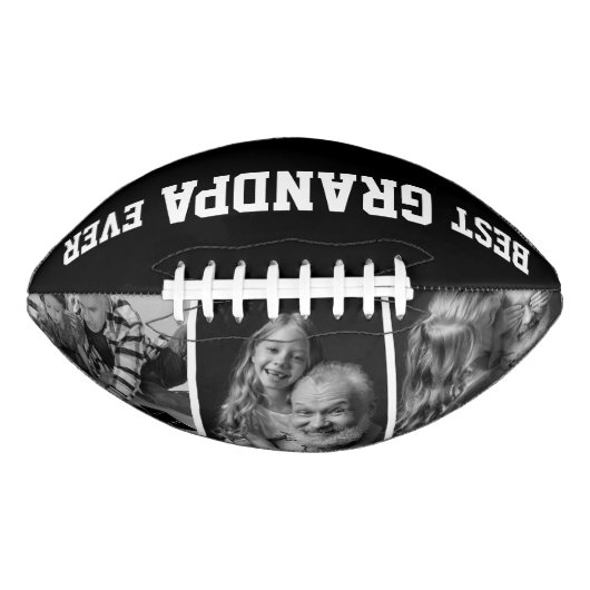 Best Grandpa Ever Photo Grandkids Kerstkinderen American Football (Voorkant)