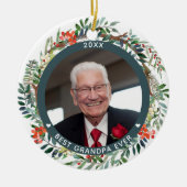 Best Grandpa Ever Photo Kerstmis Keramisch Ornament (Voorkant)