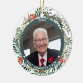 Best Grandpa Ever Photo Kerstmis Keramisch Ornament (Links)