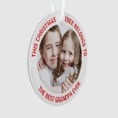 Best Grandpa Ever Photo Ornament (voorkant)