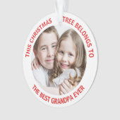 Best Grandpa Ever Photo Ornament (voorkant)