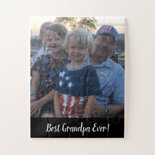 Best Grandpa Ever Photo Puzzle Legpuzzel (Verticaal)