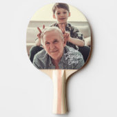 Best Grandpa Ever Photo Script Custom Tafeltennisbatje (Achterkant)