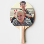 Best Grandpa Ever Photo Script Custom Tafeltennisbatje (Voorkant)
