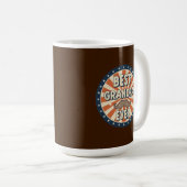 Best grandpa ever retro badge koffiemok (Voorkant rechts)