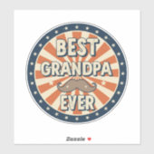 Best grandpa ever retro badge sticker (Vel)