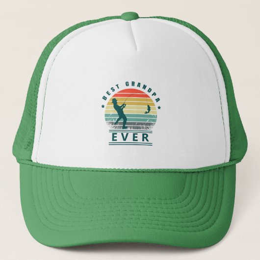 Best Grandpa Ever Sunset Vist Trucker Hat Pet (Voorkant)