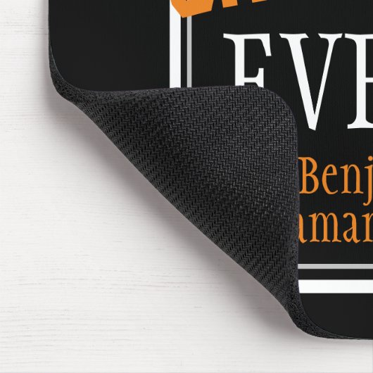 Best Grandpa Ever Typography Black Muismat (Hoek)