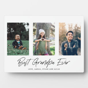 Best Grandpa Ever Vader's Day Plaque Fotoplaat