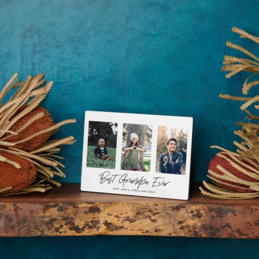 Best Grandpa Ever Vader's Day Plaque Fotoplaat (Zijkant)