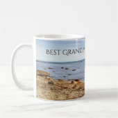 Best Grandpa Foto van Atlantic Ocean Shoreline Zee Koffiemok (Links)