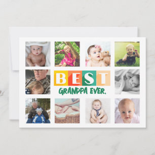 BEST GRANDPA-fotocollage, aangepast Feestdagenkaart