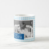 Best Grandpa Gingham Persoonlijke foto Koffiemok (Center)