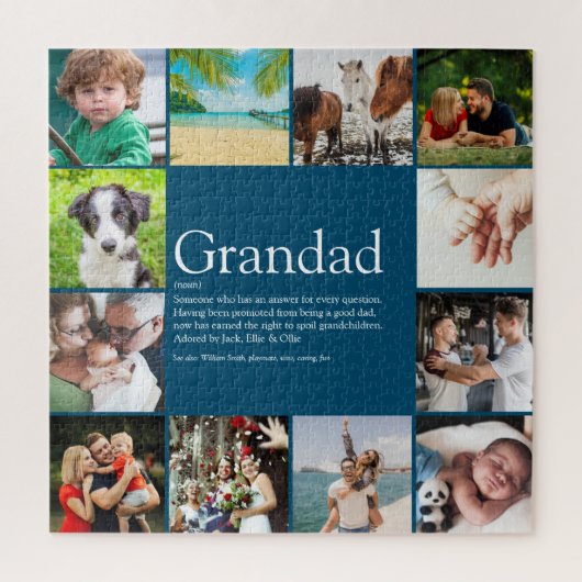Best Grandpa, Grandad, Papa Definition 12 Foto Legpuzzel (Verticaal)