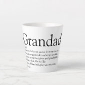 Best Grandpa, Grandfather, Papa Ever Definition Latte Mok (Voorkant)