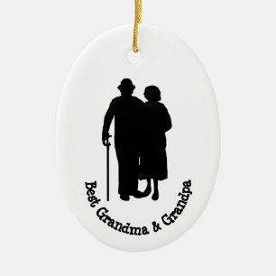 Best Grandpa & Grandma Silhouette Ornament