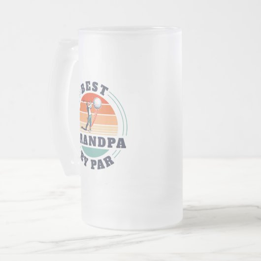 Best Grandpa Grandouders Day Retro Custom papa Matglas Bierpul (Voorkant links)