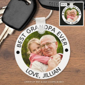 BEST GRANDPA OOIT Foto gepersonaliseerd Sleutelhanger