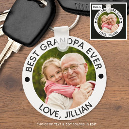 BEST GRANDPA OOIT Foto gepersonaliseerd Sleutelhanger