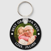 BEST GRANDPA OOIT Foto gepersonaliseerd Sleutelhanger (Achterkant)