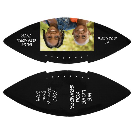 Best Grandpa Photo Black American Football (Panelen)