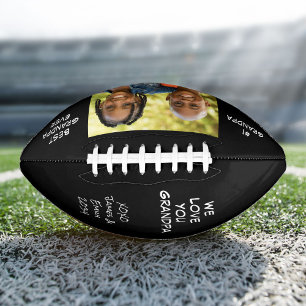 Best Grandpa Photo Black American Football