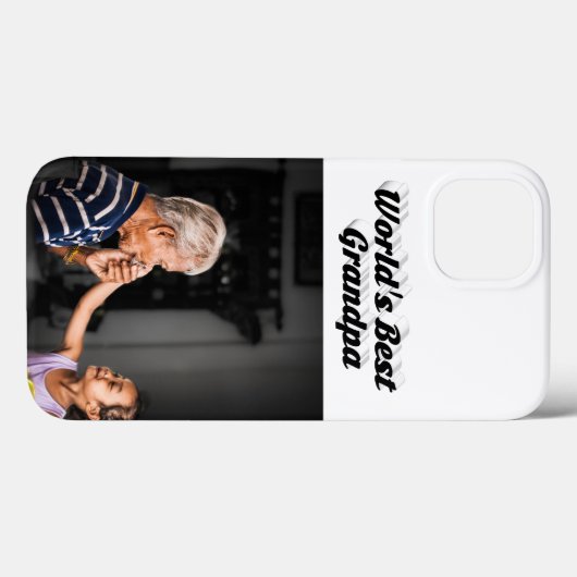 Best Grandpa photo black text Case-Mate iPhone Case (Achterkant (horizontaal))