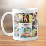 Best Grandpa Photo Collage ter wereld Koffiemok<br><div class="desc">Geef 's werelds beste opa een leuke mok op maat van fotocollage koffie waar hij jarenlang van zal genieten. U kunt personaliseren met 8 familiefoto's van kleinkinderen, kinderen, andere familieleden, huisdieren, enz., Pas de uitdrukking "World's Best Grandpa" aan en of hij "Opa", "Papa", "Abuelo", enz. wordt genoemd, en voeg de...</div>