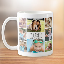 Best Grandpa Photo Collage ter wereld Koffiemok
