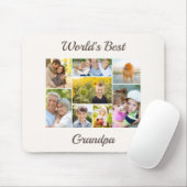 Best Grandpa Photo Collage ter wereld Muismat (Met muis)
