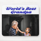Best Grandpa photoblue text Muismat (Voorkant)