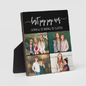 Best Grandpa Pop Pop Grandchildren Photo Collage P Fotoplaat (Voorkant)