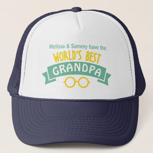 Best Grandpa Trucker Hat ter wereld Pet (Voorkant)