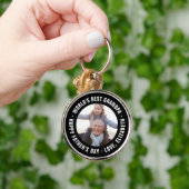 Best Grandpa Vaderdag Photo Gift ter wereld Sleutelhanger (Hand)