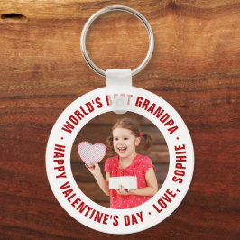Best Grandpa Valentijnsdag Photo Gift Sleutelhanger