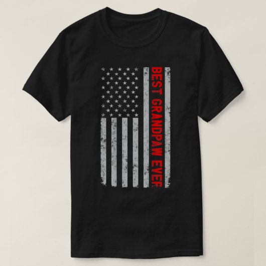 Best Grandpaw Ever Funny Fathers Day  Ameri T-shirt (Design voorkant)