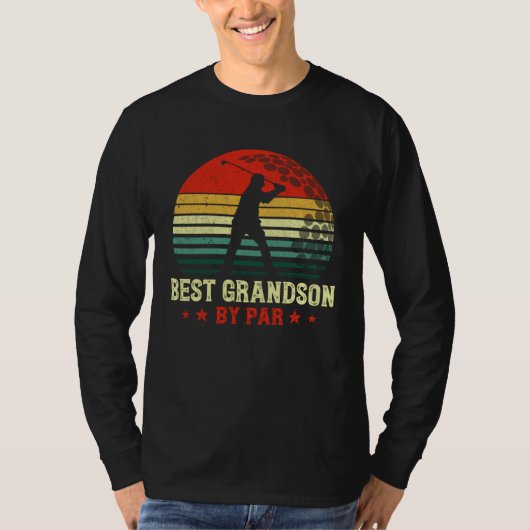 Best Grandson By Par Daddy Father s Day Golf Golf T-shirt (Voorkant)