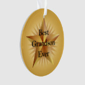 Best Grandson Ever Star Ornament (voorkant)
