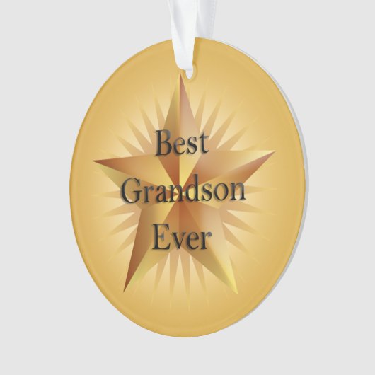 Best Grandson Ever Star Ornament (voorkant)