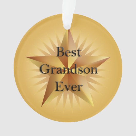 Best Grandson Ever Star Ornament (voorkant)