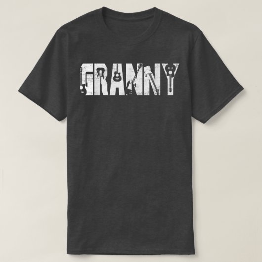 Best Granny Ever Guitar Lover Guitarist T-shirt (Design voorkant)