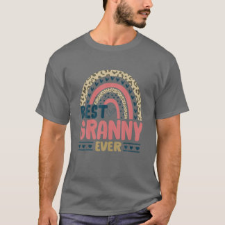 Best Granny Ever Rainbow Funny Moederdag Gifts T-shirt