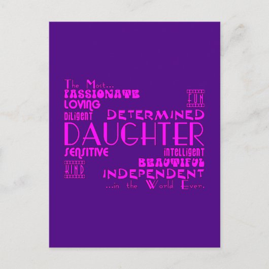 Best & Greastest Daughters Birthdays : Kwaliteit Briefkaart (Voorkant)
